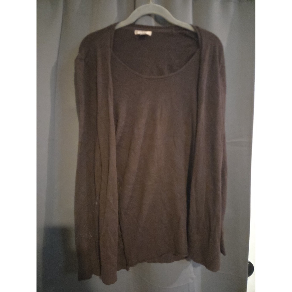 White Stag Brown Cardigan Earthy Minimalist Layering Women M Sweater
